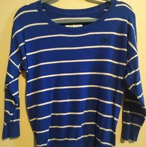 Blue and White Striped Gilly Hicks Sweater